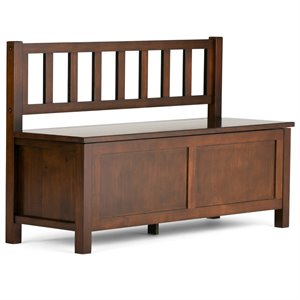 Entryway Storage Bench in Auburn Brown