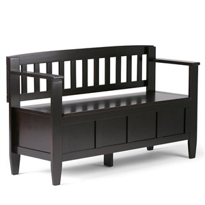 simpli home brooklyn entryway bench