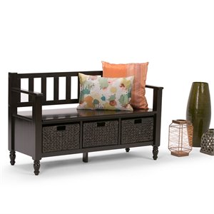 Entryway Storage Bench in Exeter Brown
