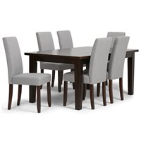 Simpli Home Acadian 7 Piece Dining Set Midnight Black
