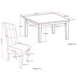 Cosmopolitan 9Pc Dining Set with 8 Dining Chairs in Cream Faux Leather