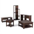 Simpli Home Monroe Coffee Table in Distressed Charcoal Brown