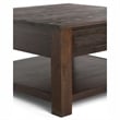 Simpli Home Monroe Coffee Table in Distressed Charcoal Brown