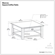 Simpli Home Monroe Coffee Table in Distressed Charcoal Brown