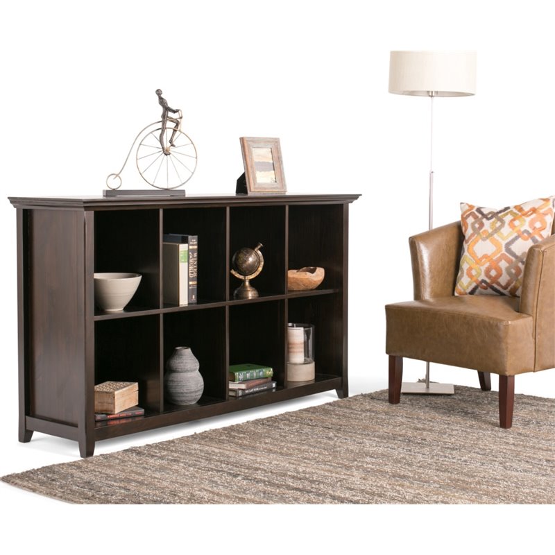 8 Cubby Bookcase in Dark Brown AXCAMH005