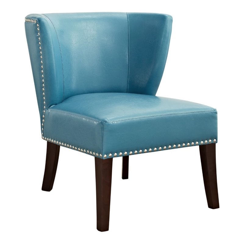 Leather Accent Chair in Blue AXCCHR009MBU