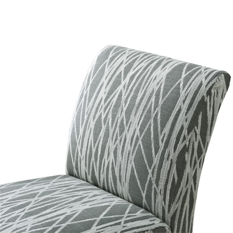 Accent Chair in Gray and White - AXCCHR-008-G
