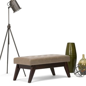 Tufted Living Room Bench in Ash Blonde