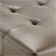 Draper 40 in W Solidwood Modern Tufted Ottoman Bench in Ash Blonde Faux Leather