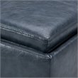 Simpli Home Rockwood Storage Ottoman in Denim Blue