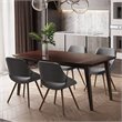 Draper Solid Wood 66 inch x 40 inch Rectangle Modern Dining Table in Java Brown