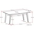 Draper Solid Wood 66 inch x 40 inch Rectangle Modern Dining Table in Java Brown