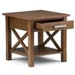 Simpli Home Kitchener Square End Table in Medium Saddle Brown