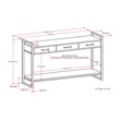 Simpli Home Riverside Console Metal Wood Table in Natural