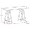 Simpli Home Sawhorse Console Table in Dark Chestnut Brown