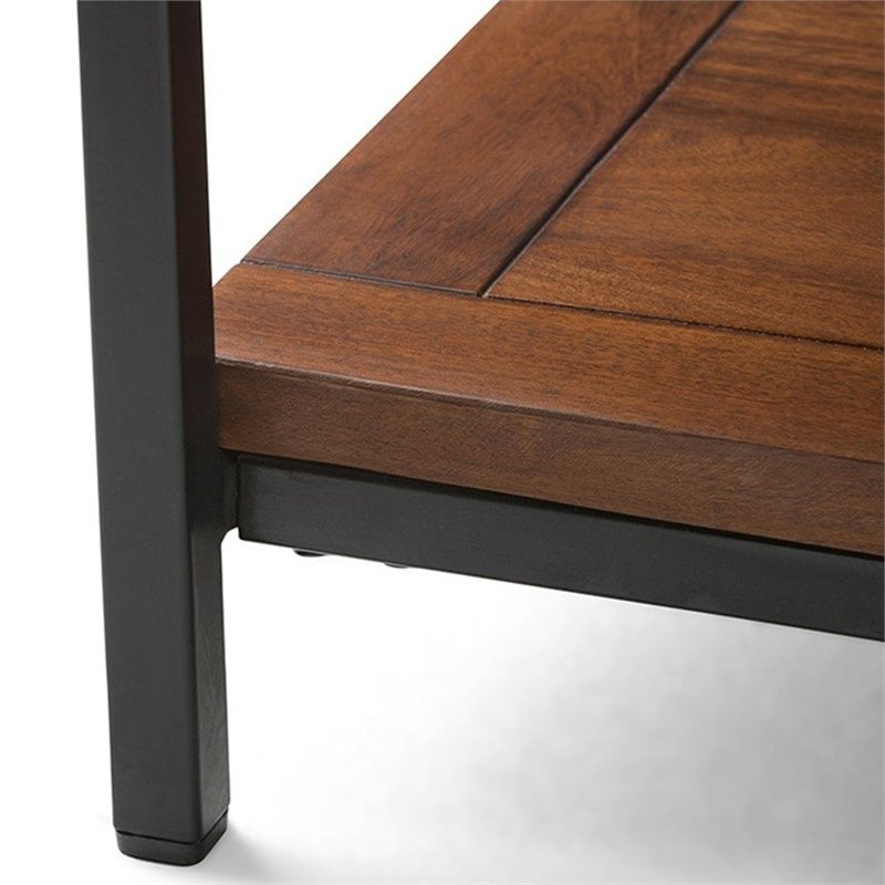 Simpli Home Skyler Mango Wood and Metal 34