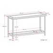 Skyler 54 in. W MANGO WOOD and Metal Console Sofa Table in Dark Cognac Brown