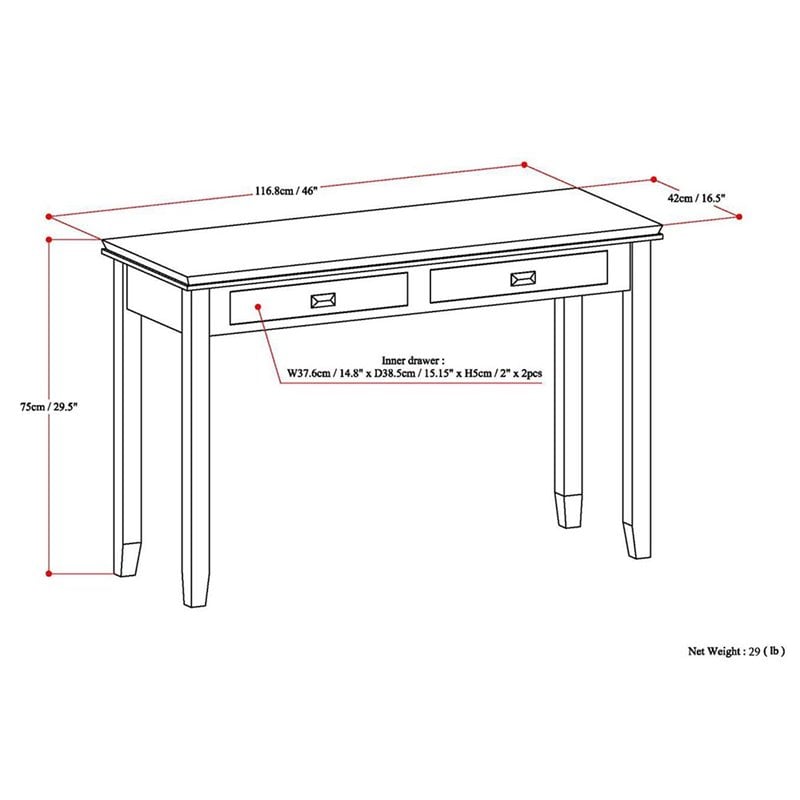 Simpli Home Artisan Wood 46