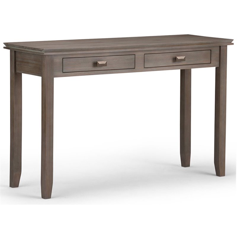 Simpli Home Artisan Console Table In Distressed Gray Axchol003 Gr