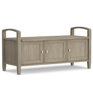 simpli home warm shaker entryway storage bench