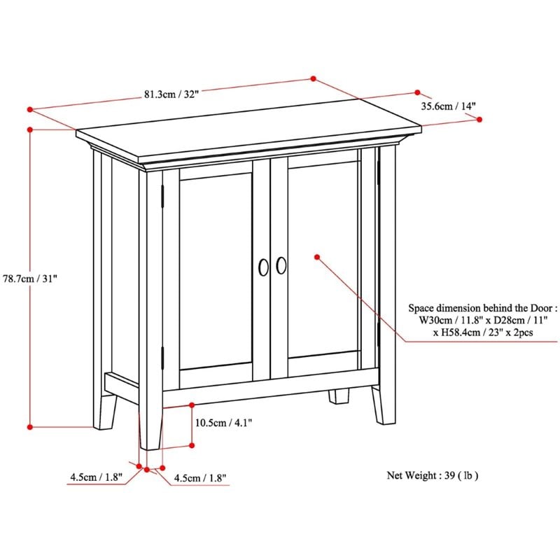 Simpli Home Redmond Wood 32