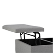 Simpli Home Ellis Storage Coffee Table Ottoman in Dove Gray