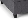 Simpli Home Ellis Storage Coffee Table Ottoman in Slate Gray