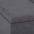 Simpli Home Ellis Storage Coffee Table Ottoman in Slate Gray