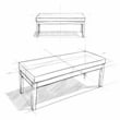 Simpli Home Lacey Faux Leather Tufted Ottoman Bench in Black