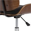 Dax Swivel Adjustable Executive Bentwood Office Chair in Black & Natural