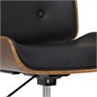 Dax Swivel Adjustable Executive Bentwood Office Chair in Black & Natural