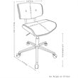 Dax Swivel Adjustable Executive Bentwood Office Chair in Black & Natural