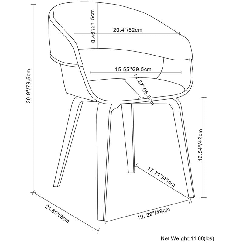 Simpli Home Lowell Bentwood Dining Arm Chair in Charcoal Gray and Natural