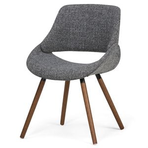 Simpli Home Malden Upholstered Dining Side Chair in Gray and Natural
