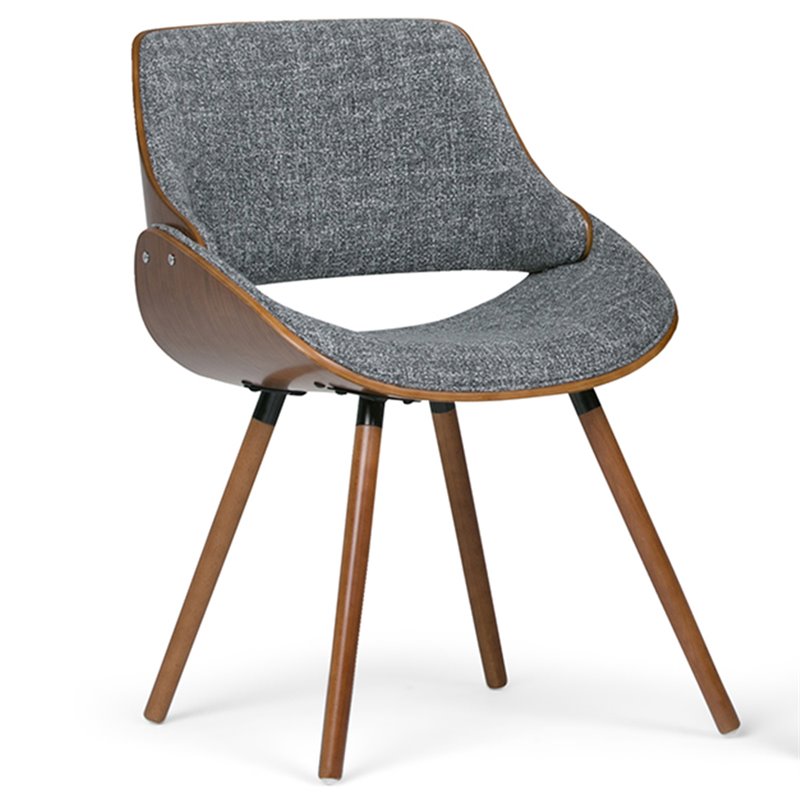 Simpli Home Malden Bentwood Wood Back Dining Side Chair in Gray and Natural