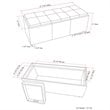 Simpli Home Avalon 3 Tray Bench in Cloud Gray