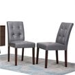 Simpli Home Andover Dining Chair in Stone Gray Faux Leather (Set of 2)
