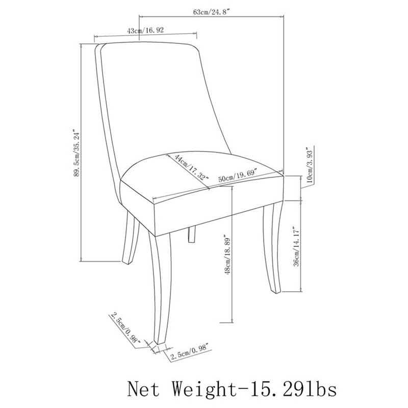 Simpli Home Walden Dining Chair in Slate Gray (Set of 2)