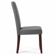 Acadian Transitional 9Pc Dining Set with 8Parson Chairs in Gray Faux Leather