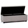 Simpli Home Avalon Storage Bench in Cloud Gray