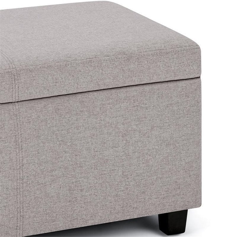 Simpli Home Avalon Storage Bench in Cloud Gray