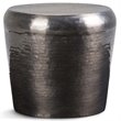 Troy Modern Industrial 23 inch Wide Metal Accent Side Table in Antique Silver