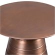 Sheridan Industrial 18 inch Wide Metal Accent Side Table in Aged Copper
