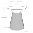 Sheridan Industrial 18 inch Wide Metal Accent Side Table in Aged Copper