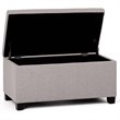 Simpli Home Dover Storage Bench in Cloud Gray
