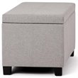 Simpli Home Dover Storage Bench in Cloud Gray