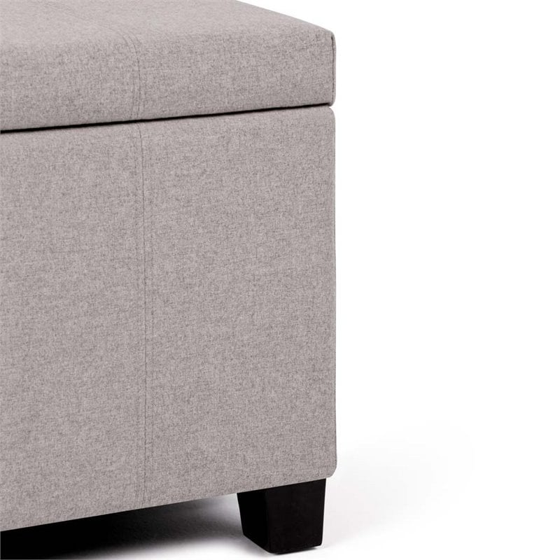 Simpli Home Dover Storage Bench in Cloud Gray