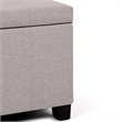 Simpli Home Dover Storage Bench in Cloud Gray