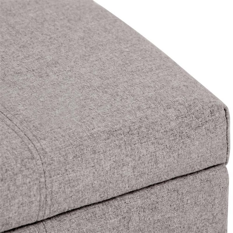 Simpli Home Dover Storage Bench in Cloud Gray
