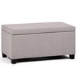 Simpli Home Dover Storage Bench in Cloud Gray